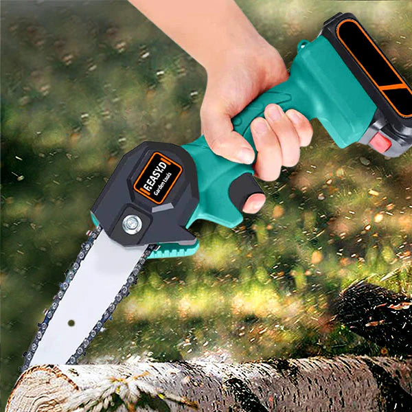 Saw Away™  Motosierra Inalámbrica 6 pulgadas– Corta sin esfuerzo, sin cables, sin ruido.