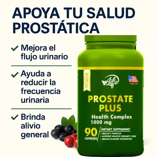 Prostate Plus™ – 90 Cápsulas Naturales – Vuelve a dormir como antes. Menos molestias, más bienestar.