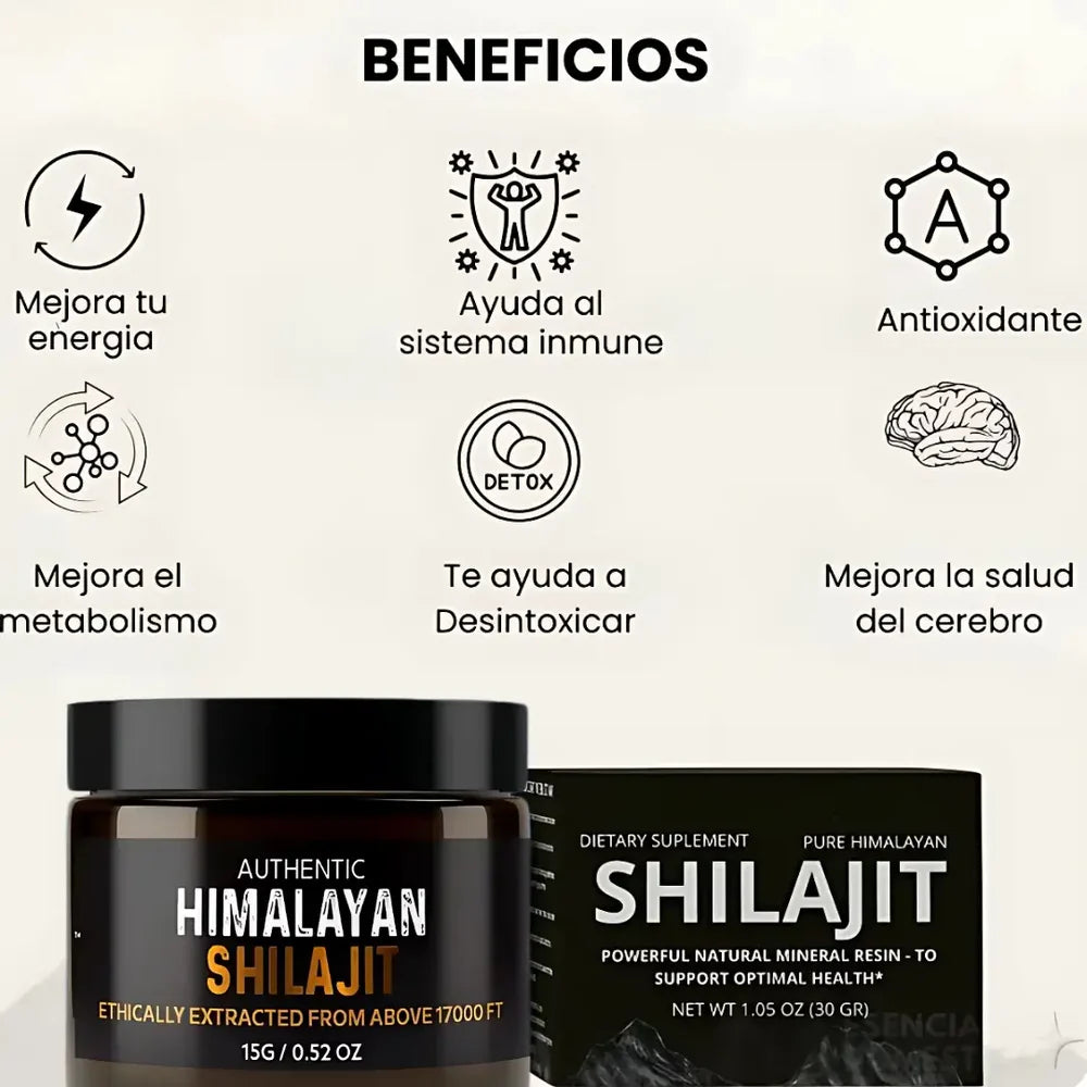 Shilajit™  Brebaje del Himalaya 80Gr | La fuerza de la naturaleza que te ayuda en el rendimiento