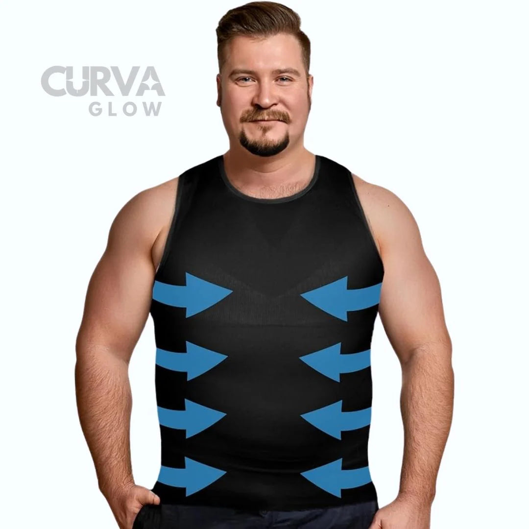 -FlexFit™ Camiseta de Compresión para Hombre | Soporte y Comodidad con Algodón Elástico de Alta Calidad
