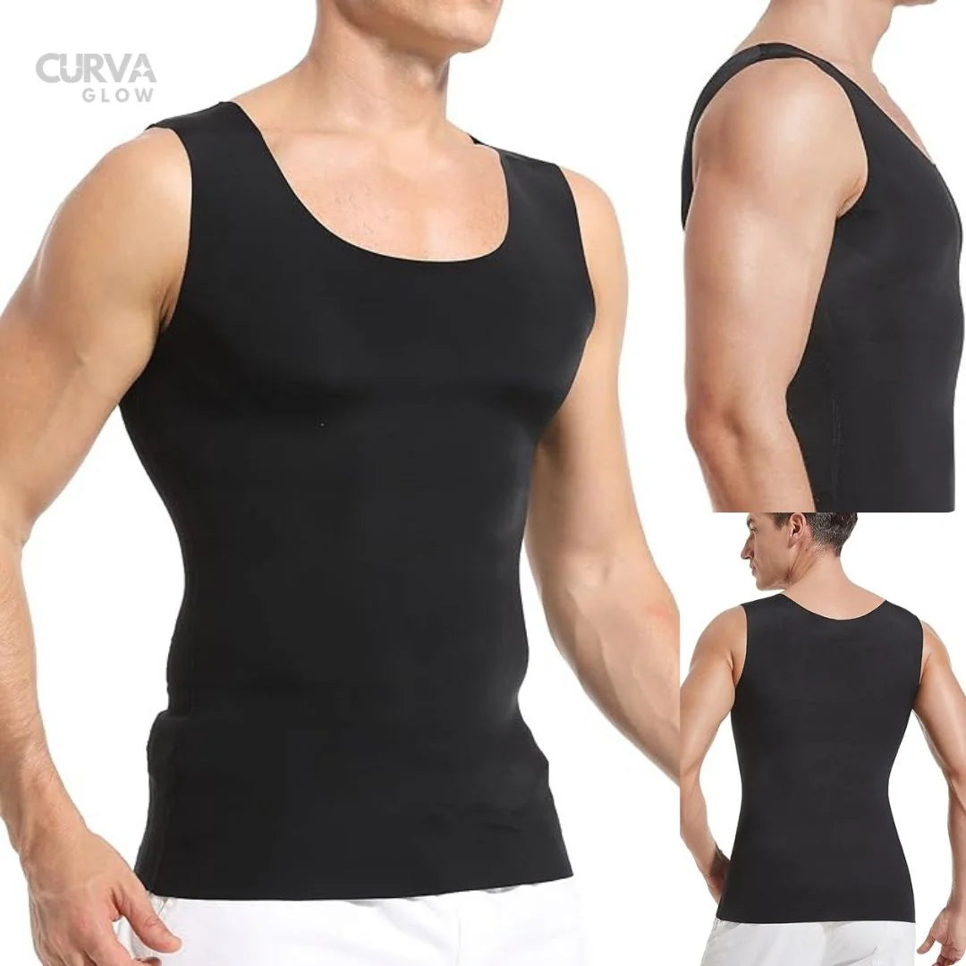 -FlexFit™ Camiseta de Compresión para Hombre | Soporte y Comodidad con Algodón Elástico de Alta Calidad