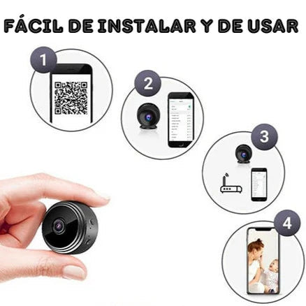 Mini Cámara Espía Inalámbrica HD™ – Seguridad discreta, donde la necesites