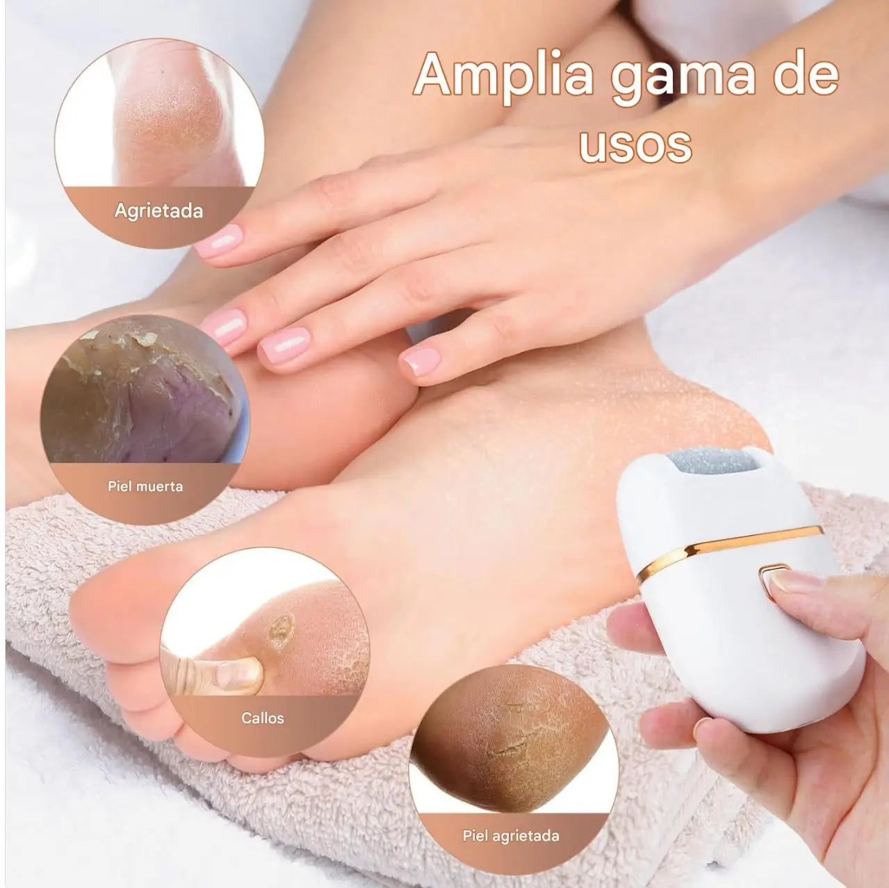 SuaviFeet™ – Removedor de callos eléctrico recargable, deja tus pies suaves en minutos.
